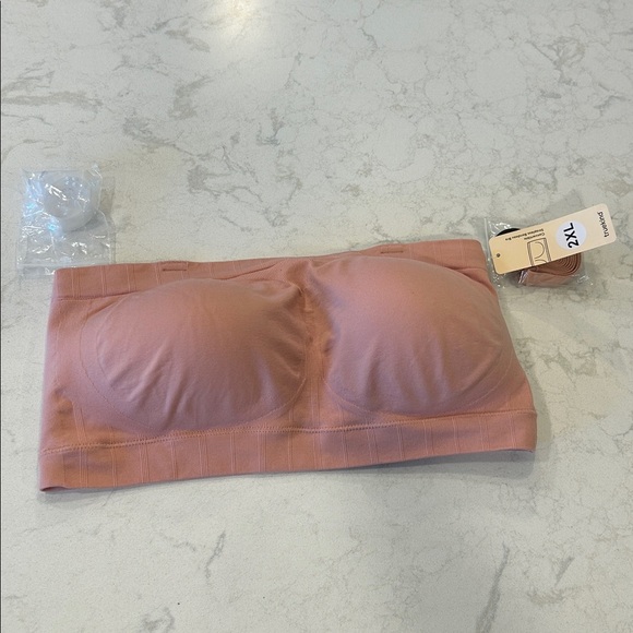 Truekind®️ Convertible Strapless Bandeau Bra Blush Pink - 2XL NWT - Picture 7 of 10